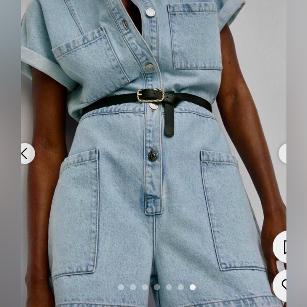 Mango Light Blue Denim Women's Overalls NWT - S